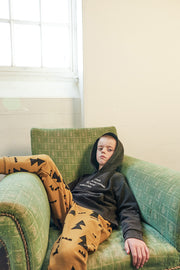 Washed Black 'Explorer' Relaxed Fit Hoodie