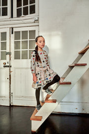 Grey Marl 'What Do You See?' Luna Dress