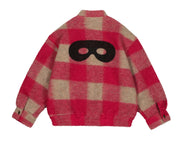 True Red Check Bomber Jacket