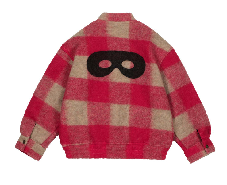 True Red Check Bomber Jacket