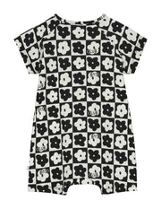 Club Black Short Sleeve Romper