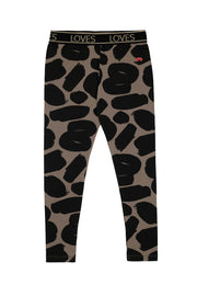 Brown Brushstrokes Leggings