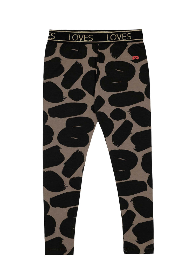 Brown Brushstrokes Leggings