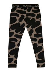 Brown Brushstrokes Leggings