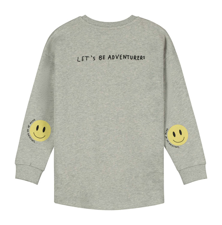 Grey Melange Relaxed Fit &