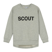 Grey Melange Relaxed Fit 'Scout' Sweater