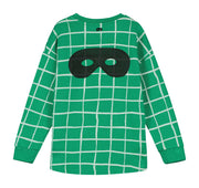 Kelly Green Grid Relaxed Sweater