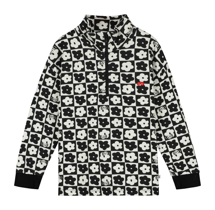 Club Black Half Zipper Sweater