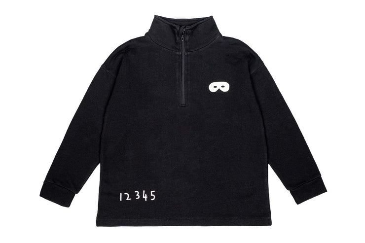 Black Half Zip Up Sweater