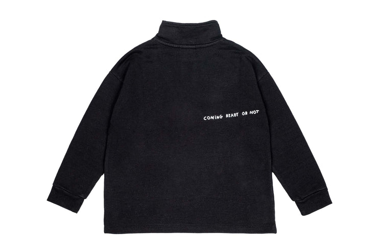 Black Half Zip Up Sweater