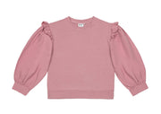 Glitter Pink Ruffled Sweater