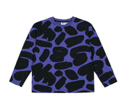 True Blue Brushstrokes Long Sleeve T-Shirt