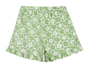 Club Olive Green Frill Shorts