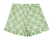 Club Olive Green Frill Shorts