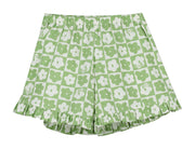Club Olive Green Frill Shorts