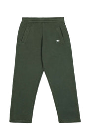 Washed Green Split Leg Straight Sweatpants