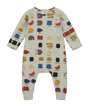 Grey Marl 'What Do You See?' Baby Romper