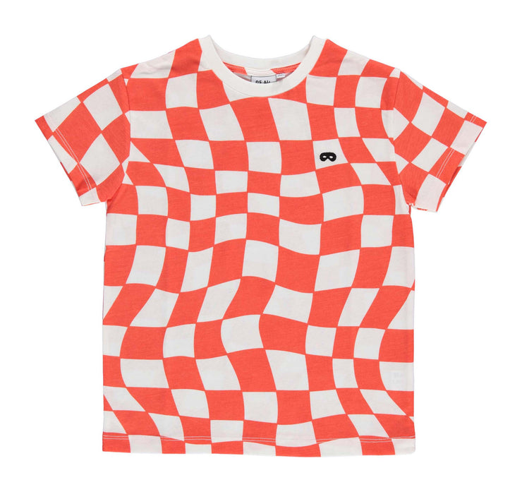 Red Orange Check T-shirt