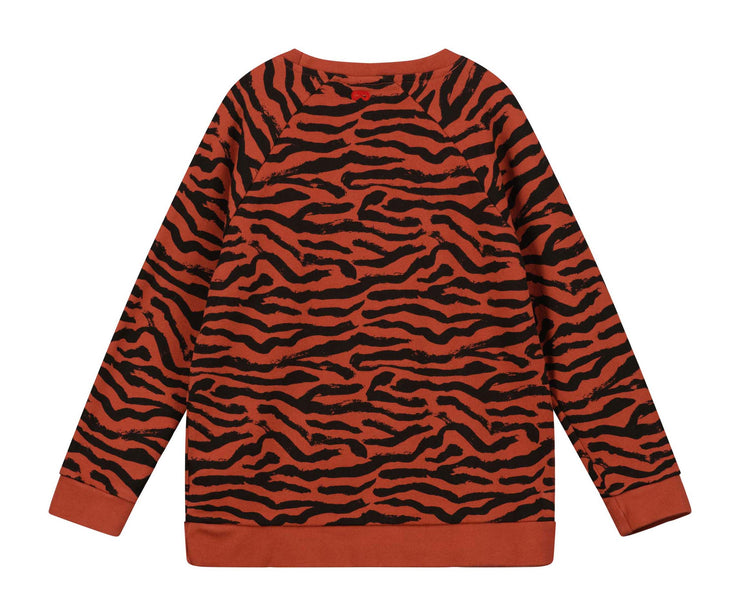 Chilli Oil Tiger Stripe Raglan Sweater