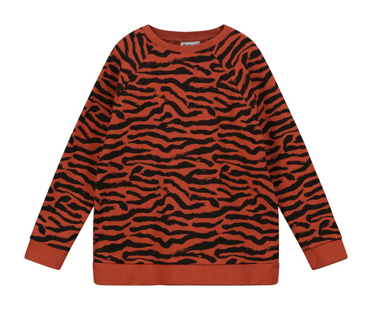 Chilli Oil Tiger Stripe Raglan Sweater