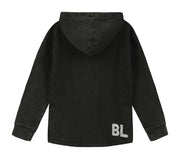 Washed Black 'Explorer' Relaxed Fit Hoodie