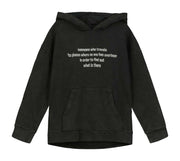 Washed Black 'Explorer' Relaxed Fit Hoodie