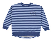 Blue Stripes Relaxed Fit Sweatshirt