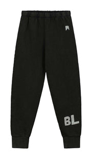 Washed Black 'BL' Sweatpants