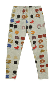 Grey Marl 'What Do You See?' Leggings