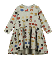 Grey Marl 'What Do You See?' Luna Dress