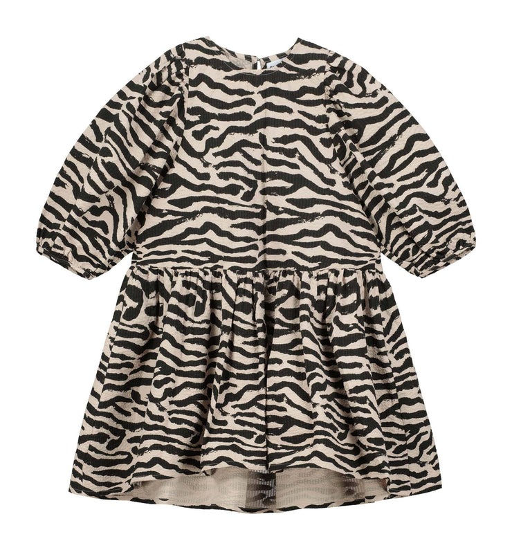 Mushroom Tiger Stripe Bow Bow Dress