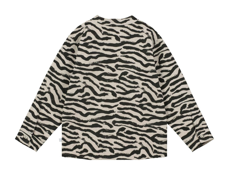 Mushroom Tiger Stripe Corduroy Shirt