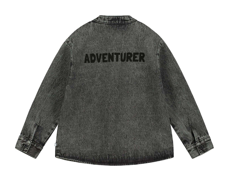 Washed Black Denim &