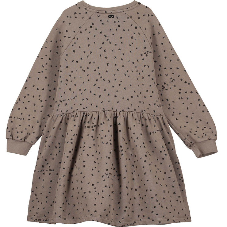 Washed Brown Wish Upon A Star Raglan Sleeve Dress