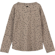 Washed Brown Wish Upon A Star Relaxed Fit Long Sleeve Button T-shirt