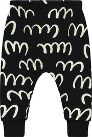 Black Scribble Baby Sweatpants
