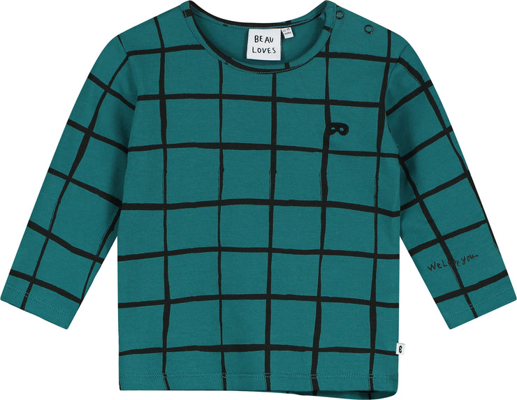 Gulf Coast Grid Long Sleeve Baby T-shirt