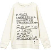 Natural 'Dreamers Manifesto' Raglan Sleeve Sweater