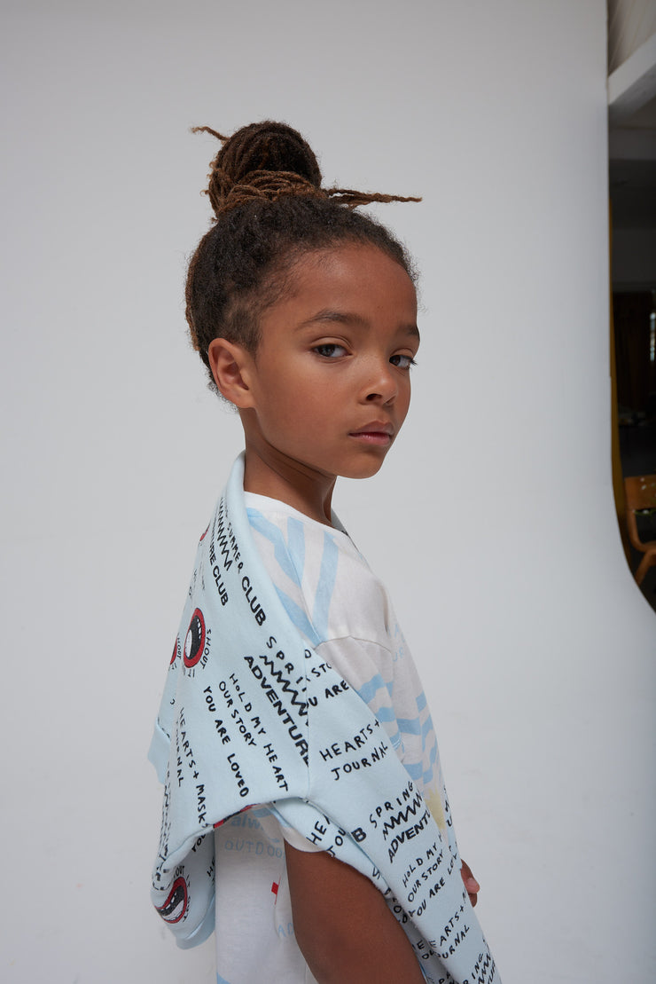 Washed Blue Shout It Out Raglan Sweater
