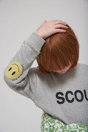 Grey Melange Relaxed Fit 'Scout' Sweater