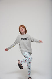 Grey Melange Relaxed Fit 'Scout' Sweater