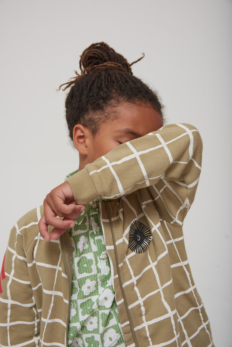 Kelp Grid Zip Jacket