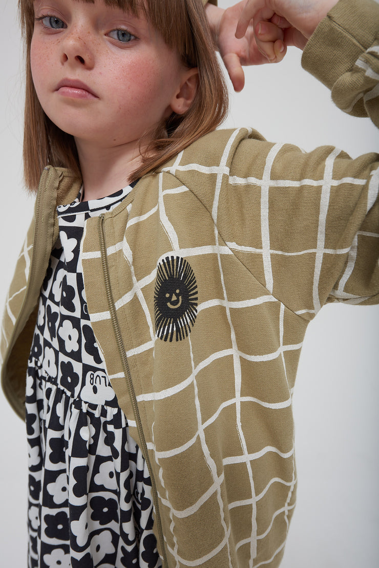 Kelp Grid Zip Jacket
