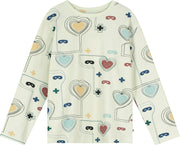 Natural Hearts + Masks Lines Long Sleeve T-shirt