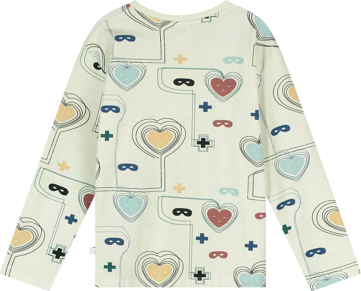 Natural Hearts + Masks Lines Long Sleeve T-shirt