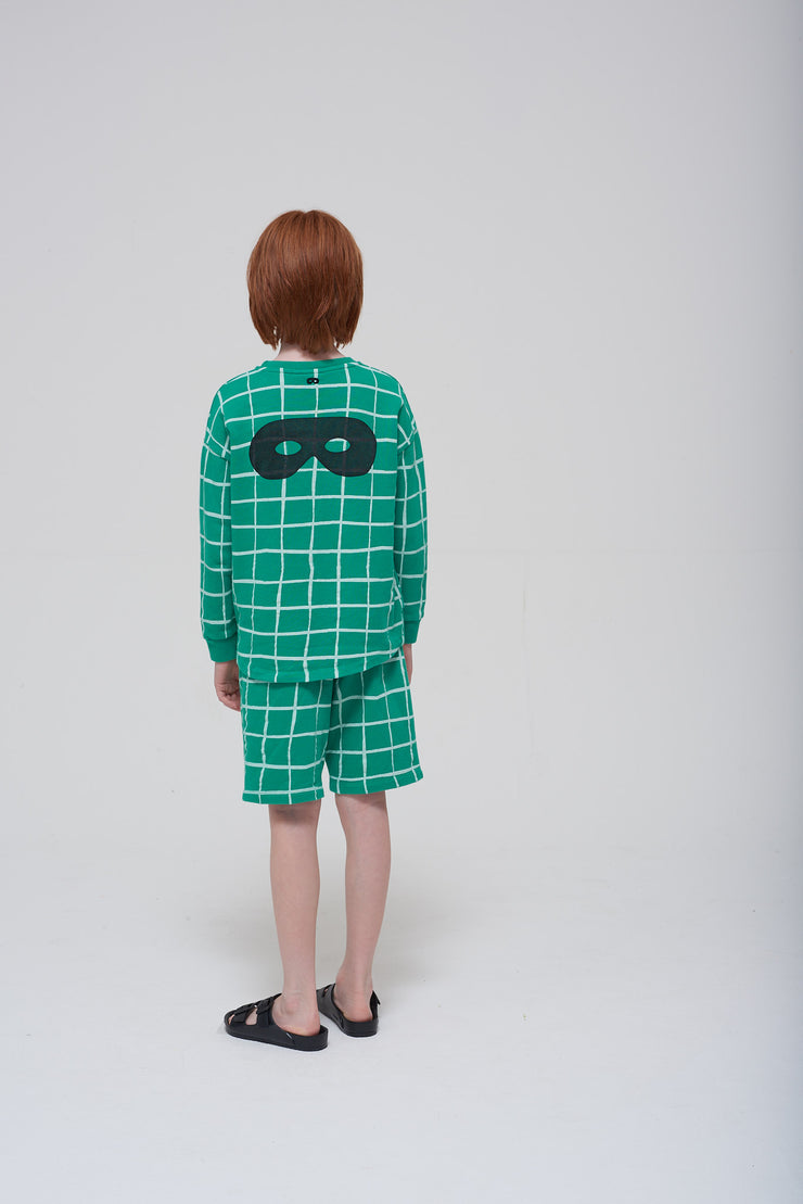 Kelly Green Grid Shorts