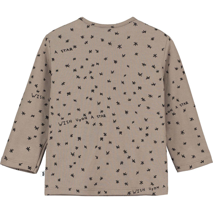 Washed Brown Wish Upon A Star Long Sleeve Baby T-shirt