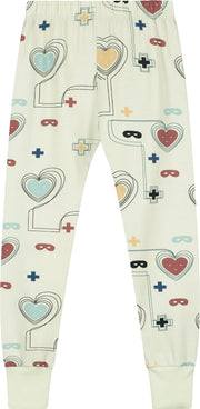 Natural Hearts + Masks Lines Slim Pants