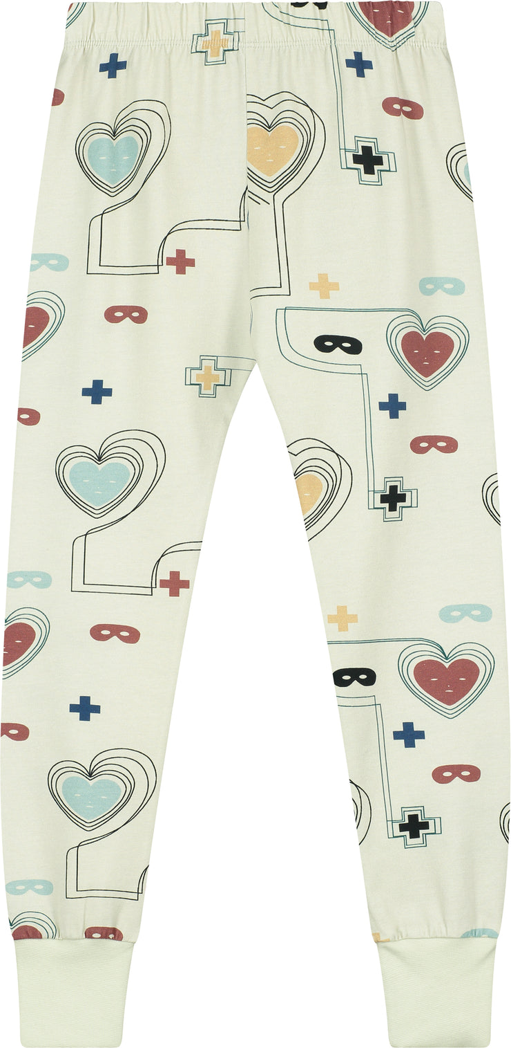 Natural Hearts + Masks Lines Slim Pants