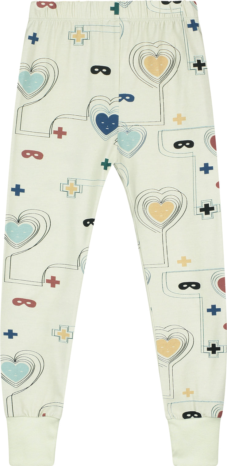 Natural Hearts + Masks Lines Slim Pants